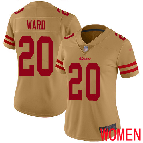 San Francisco 49ers Limited Gold Women Jimmie Ward NFL Jersey #20 Inverted Legend